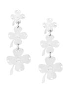 Paco Rabanne Clover Shaped Earrings - Silver