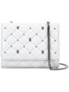 Thomas Wylde - Studded Quilted Crossbody - Women - Lamb Nubuck Leather - One Size, Women's, Grey, Lamb Nubuck Leather