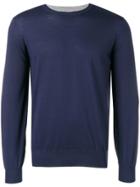 Brunello Cucinelli Crewneck Knitted Jumper - Blue