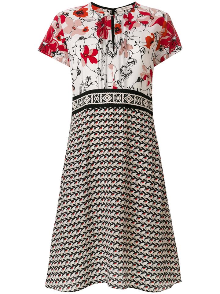Dorothee Schumacher Floral And Geometric Panel Print Dress -