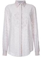 Stella Mccartney Floral Lace Shirt, Women's, Size: 44, White, Cotton/polyamide