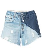 Greg Lauren Denim Shorts - Blue