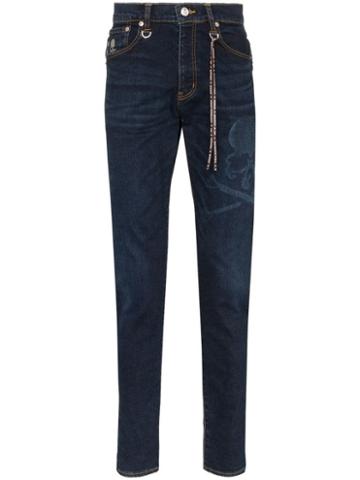 Mastermind Japan Skull Front Straight Leg Jeans - Blue