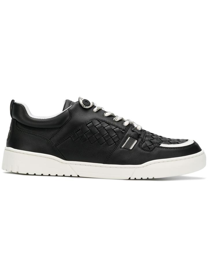 Bottega Veneta Woven Low-top Sneakers - Black