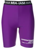 Mia-iam Bike Fitted Shorts - Purple