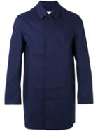 Mackintosh Single Breasted Coat, Men's, Size: 44, Blue, Cotton