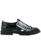 Agl Oversized Buckle Loafers - Blue