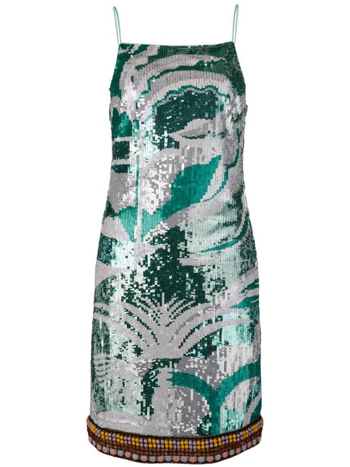Emilio Pucci Sequinned La Villa Dress - Green