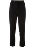Kenzo Tailored Track Pants, Women's, Size: 44, Black, Polyester/triacetate