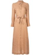Nanushka Paisley Pattern Midi Dress - Brown