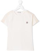 Moncler Kids Embellished Shoulder Top - Nude & Neutrals