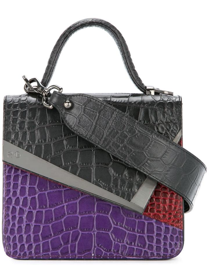 Rula Galayini Luna Crocodile-embossed Mini Bag - Grey
