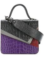 Rula Galayini Luna Crocodile-embossed Mini Bag - Grey