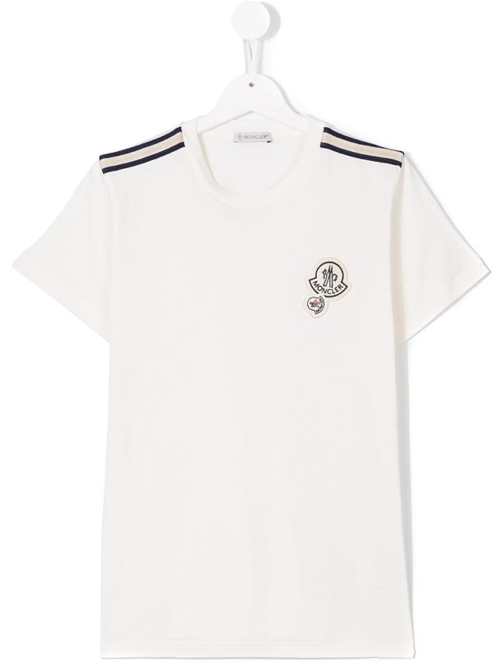 Moncler Kids Logo Patch T-shirt - White
