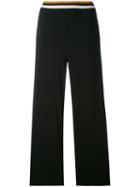 Jucca - Straight Cropped Trousers - Women - Cotton/spandex/elastane/viscose - 44, Black, Cotton/spandex/elastane/viscose