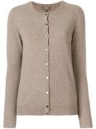 N.peal Cashmere Round Neck Cardiganr - Brown