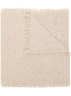 Pringle Of Scotland Fringed-hem Knitted Scarf - Neutrals