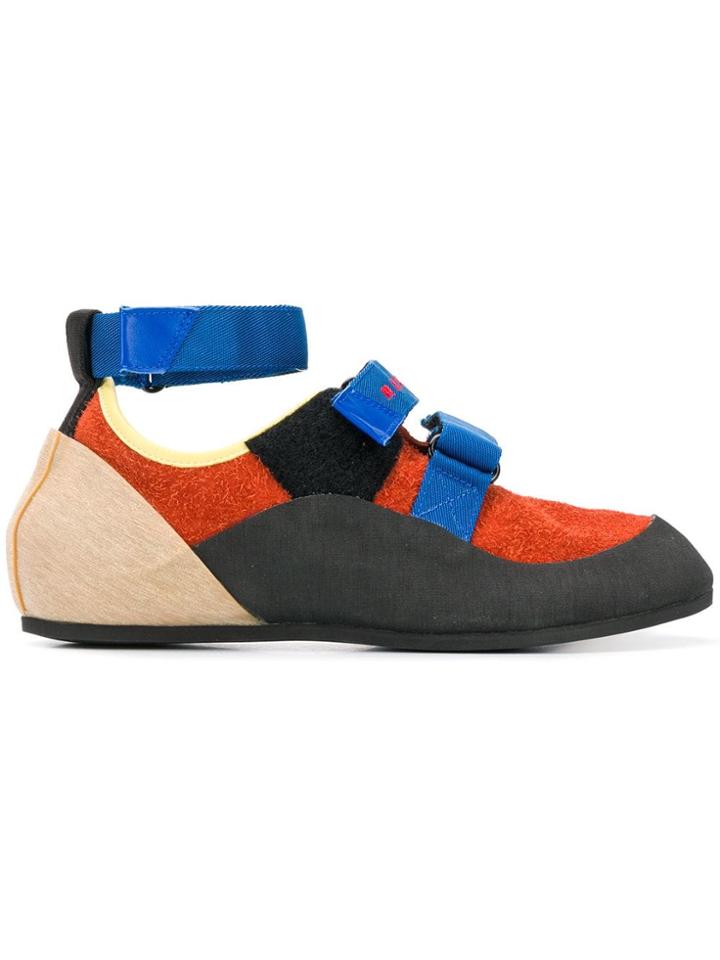 Marni Cross Strap Sneakers - Black