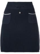 Chanel Vintage Drawstring A-line Short Skirt - Blue