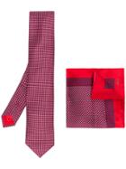 Brioni Pocket Square & Tie Set - Red