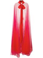 Amen Sheer Cape Coat - Red