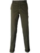 Kenzo Straight Leg Chinos, Men's, Size: 52, Green, Cotton/spandex/elastane