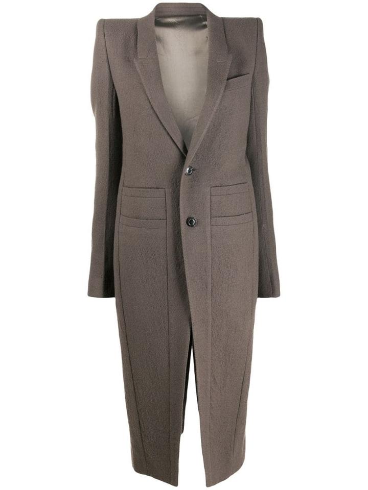 Rick Owens Structured Shoulder Coat - Green