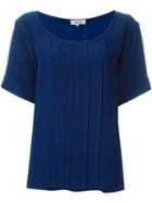 Yves Saint Laurent Pre-owned Pleated Boxy Top - Blue