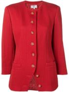 Valentino Vintage 1980's Fishtail Pattern Jacket - Red