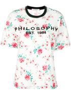 Philosophy Di Lorenzo Serafini Rose Print T-shirt - White