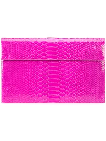 Susie Straubmueller Structured Clutch Bag - Pink & Purple