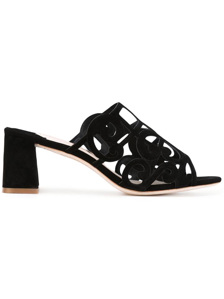 Sophia Webster 'birdie' Mules - Black