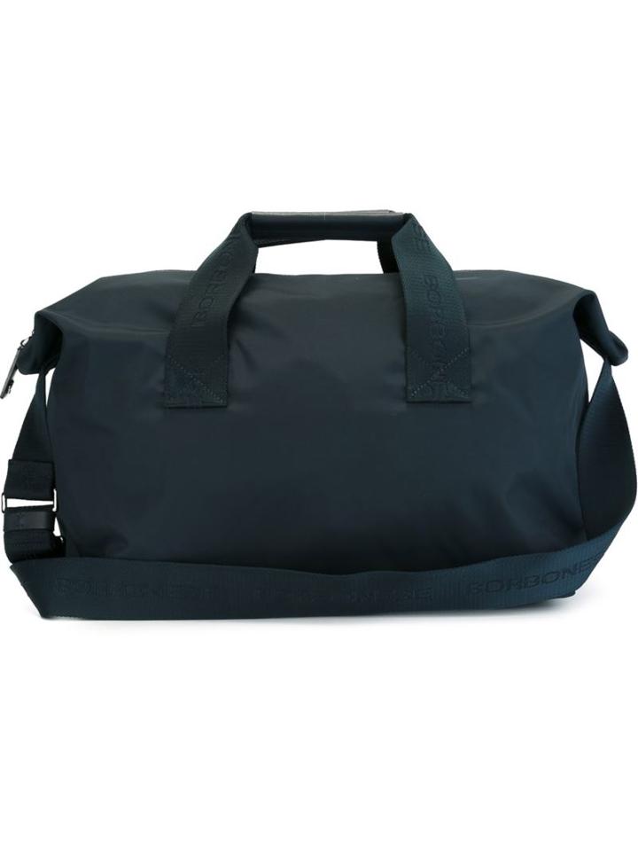 Borbonese Neon Lining Holdall, Blue, Nylon/leather