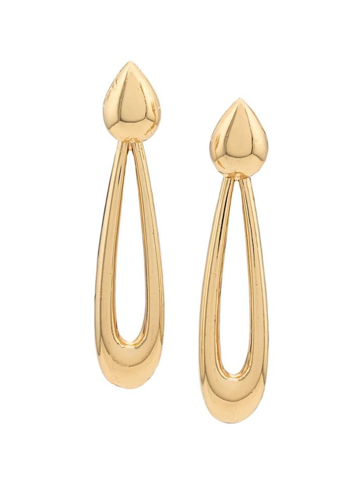 Givenchy Pre-owned 1980s Hoop Drop Earrings - Gold