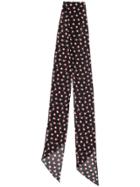 Saint Laurent Lavallière Tie With Star Motif Print - Black