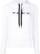 Dkny Front Logo Hoodie - White