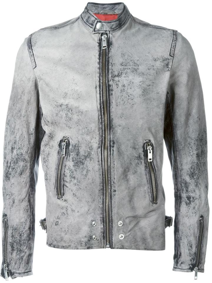 Diesel Dyed Effect Biker Jacket