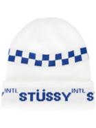 Stussy Road Cuff Beanie, Men's, White, Cotton