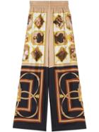 Burberry Graphic Print Palazzo Pants - Brown