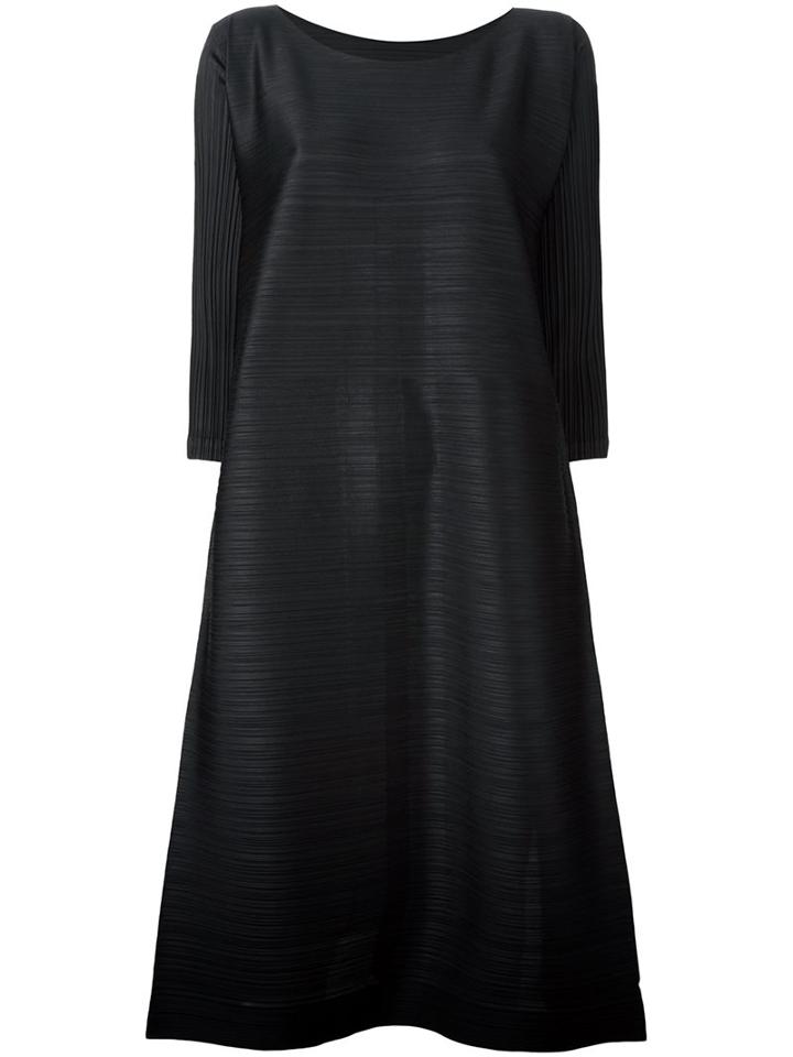 Pleats Please By Issey Miyake 'edgy Bounce' Dress, Women's, Size: 1, Black, Polyester