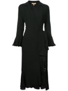 Michael Kors Collection V-neck Ruffle Dress - Black