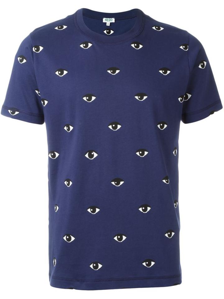 Kenzo 'eyes' T-shirt, Men's, Size: Xl, Blue, Cotton