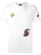 Lanvin Embroidered Patch T-shirt, Men's, Size: Large, White, Cotton/polyester