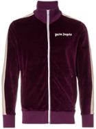 Palm Angels Logo Print Cotton Blend Chenille Track Jacket - Pink &