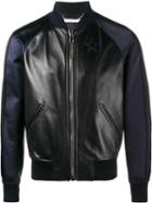 Givenchy Star Logo Bomber Jacket, Men's, Size: 48, Black, Lamb Skin/viscose/silk/cotton