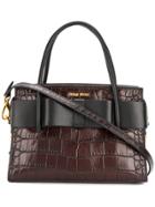 Miu Miu Bow Detail Top Handle Tote - Red