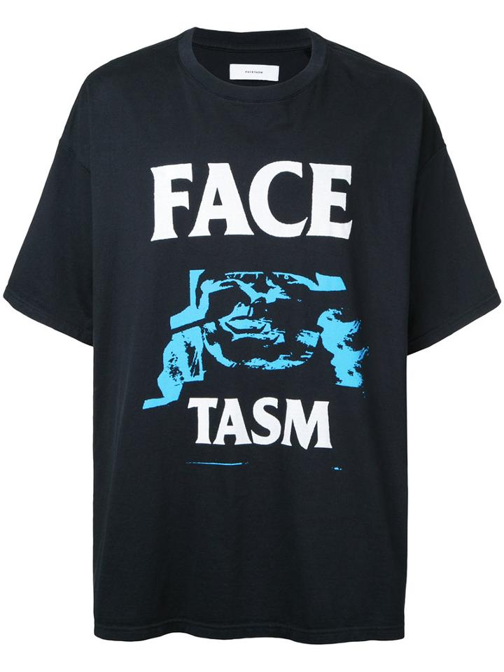 Facetasm Printed T-shirt, Men's, Size: 00, Blue, Cotton