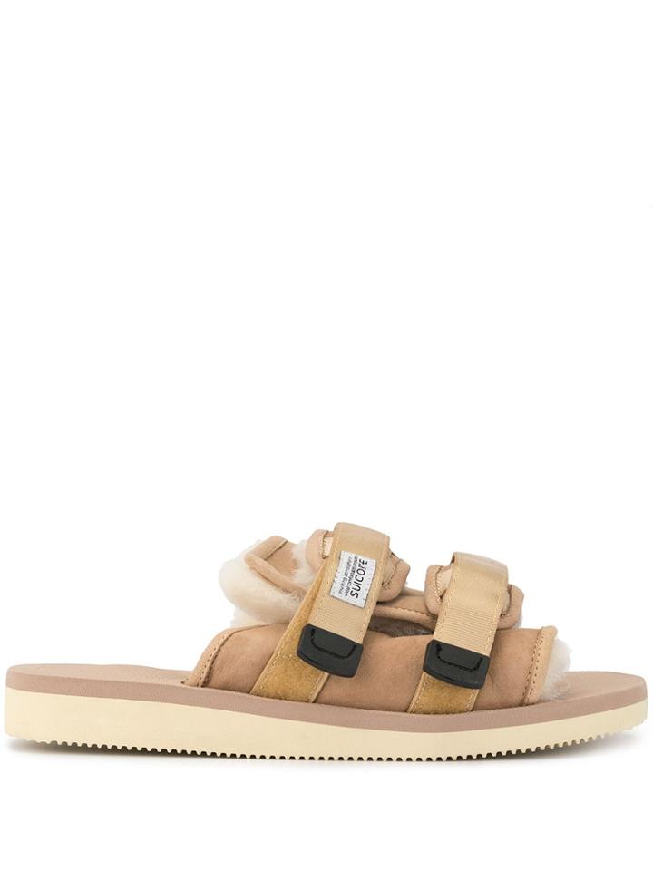 Suicoke Moto M2 Shearling Sandals - Brown