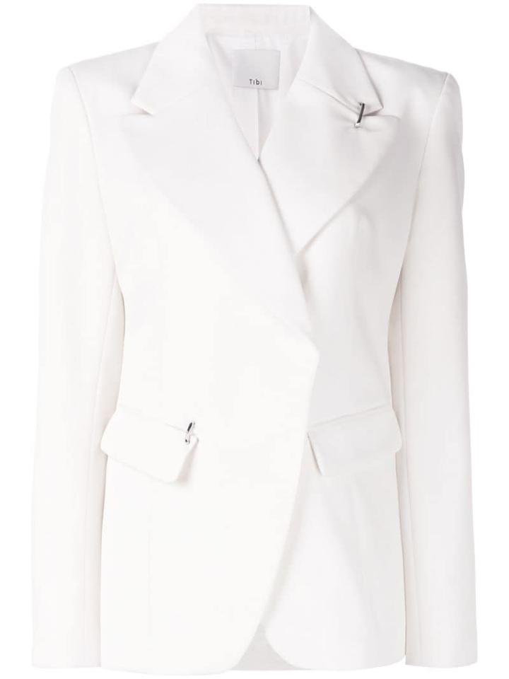 Tibi Peaked Lapel Blazer - White