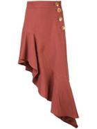 Rejina Pyo Asymmetrical Midi Dress - Brown